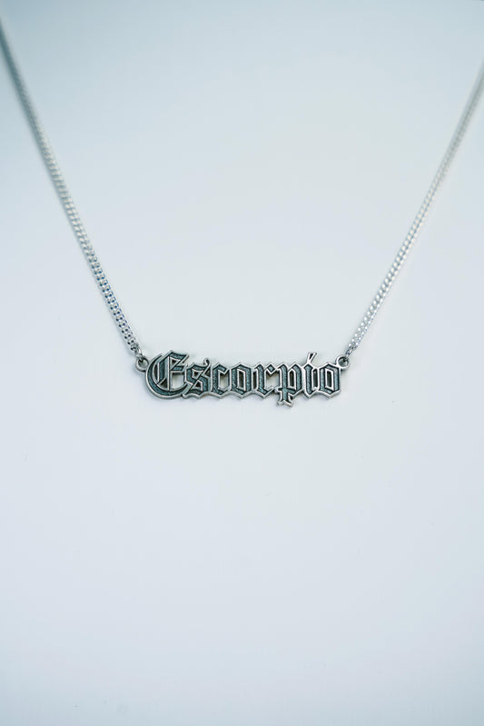 Collar Escorpio - 99.9% Plata pura